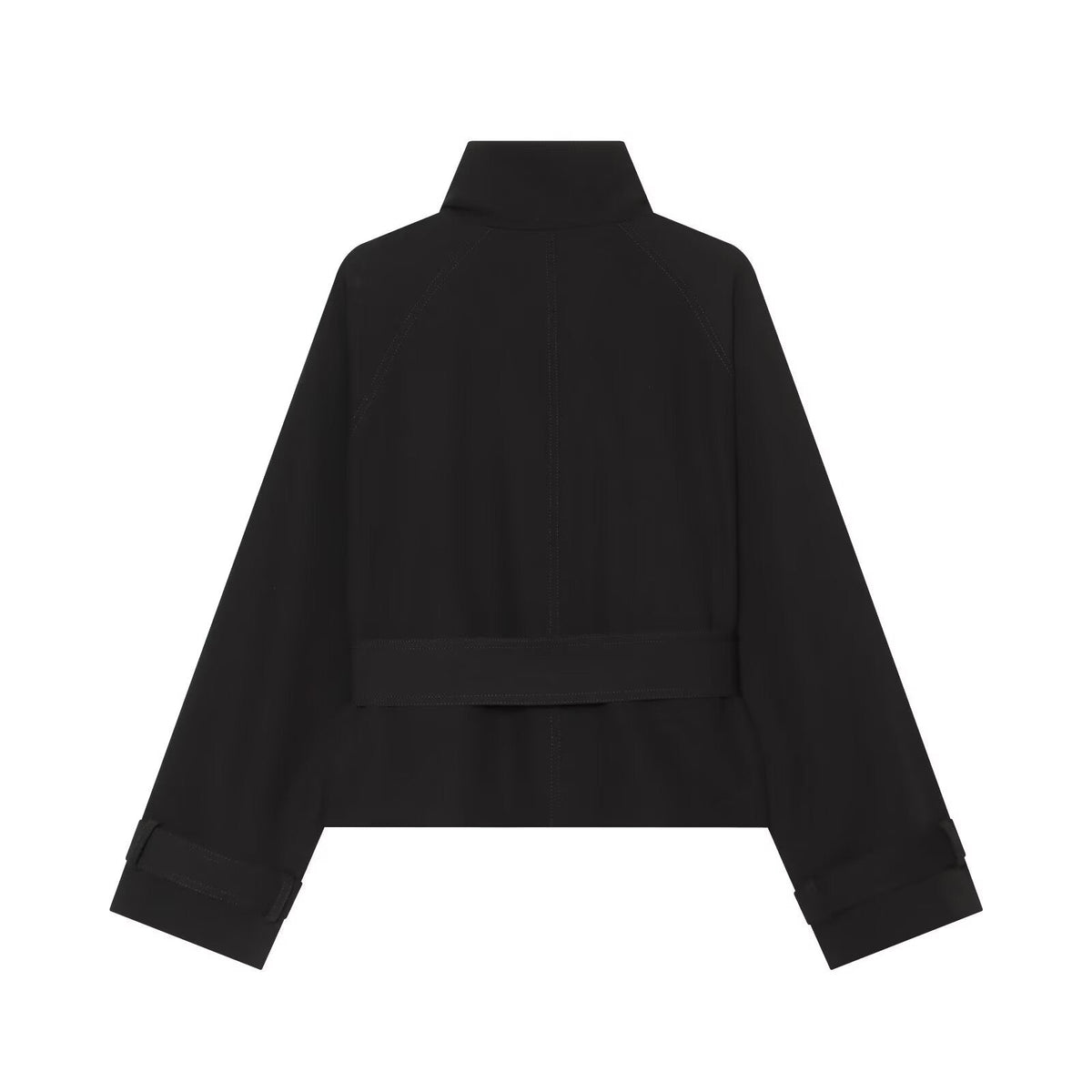 Women's With Belt stand collar windbreaker Coat