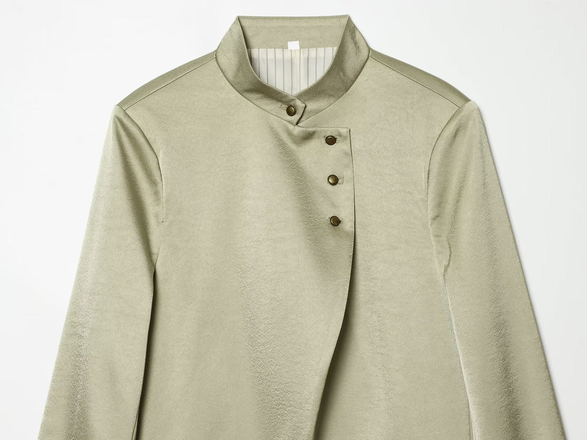Women's casual semi high neck Blazer Coat