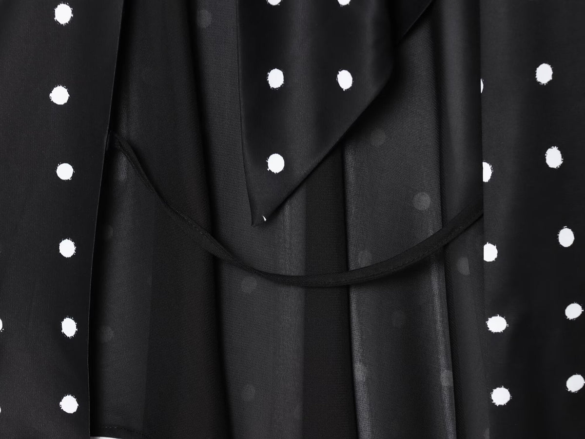 Women's summer polka dot hanging neck top
