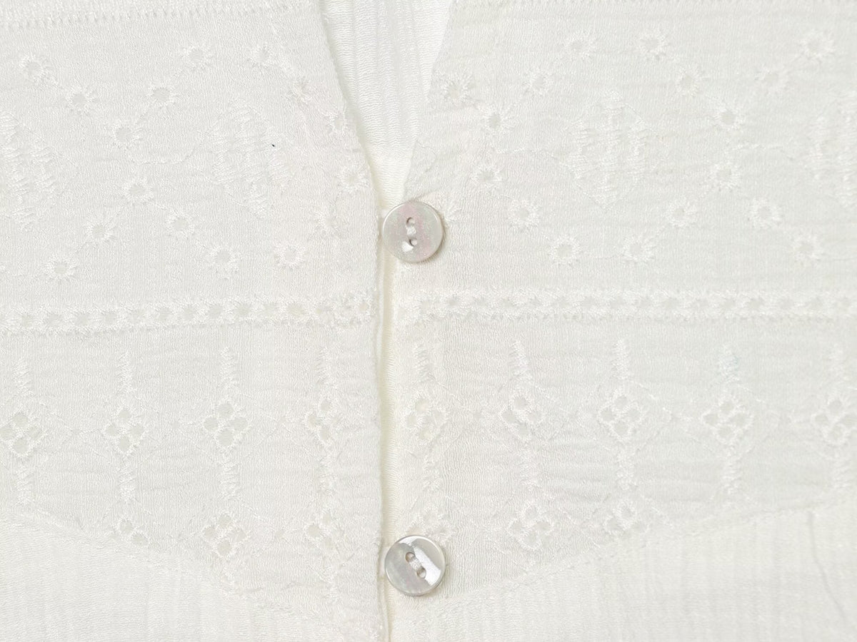 Women's layered decorative embroidered top