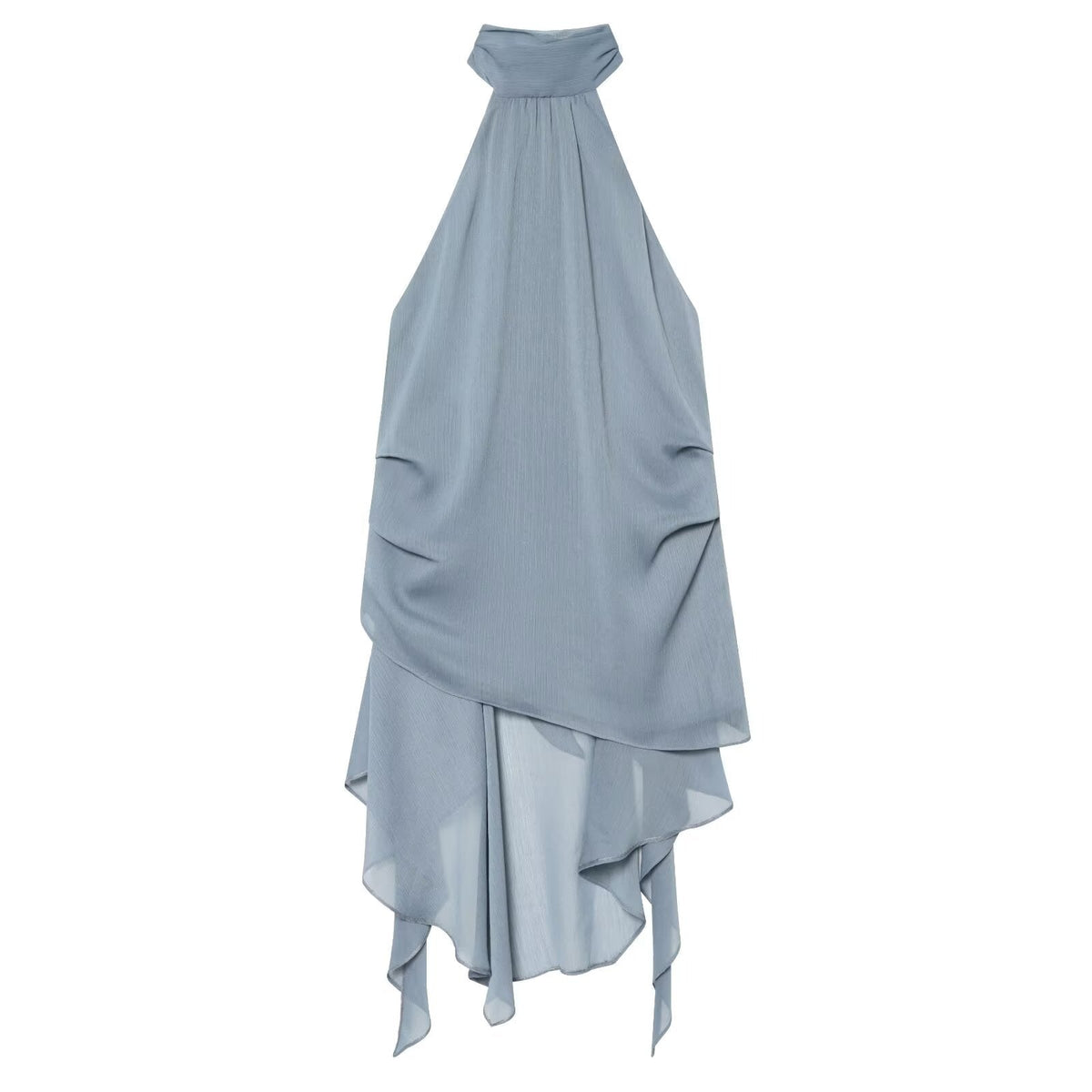 Women's asymmetrical hanging neck top
