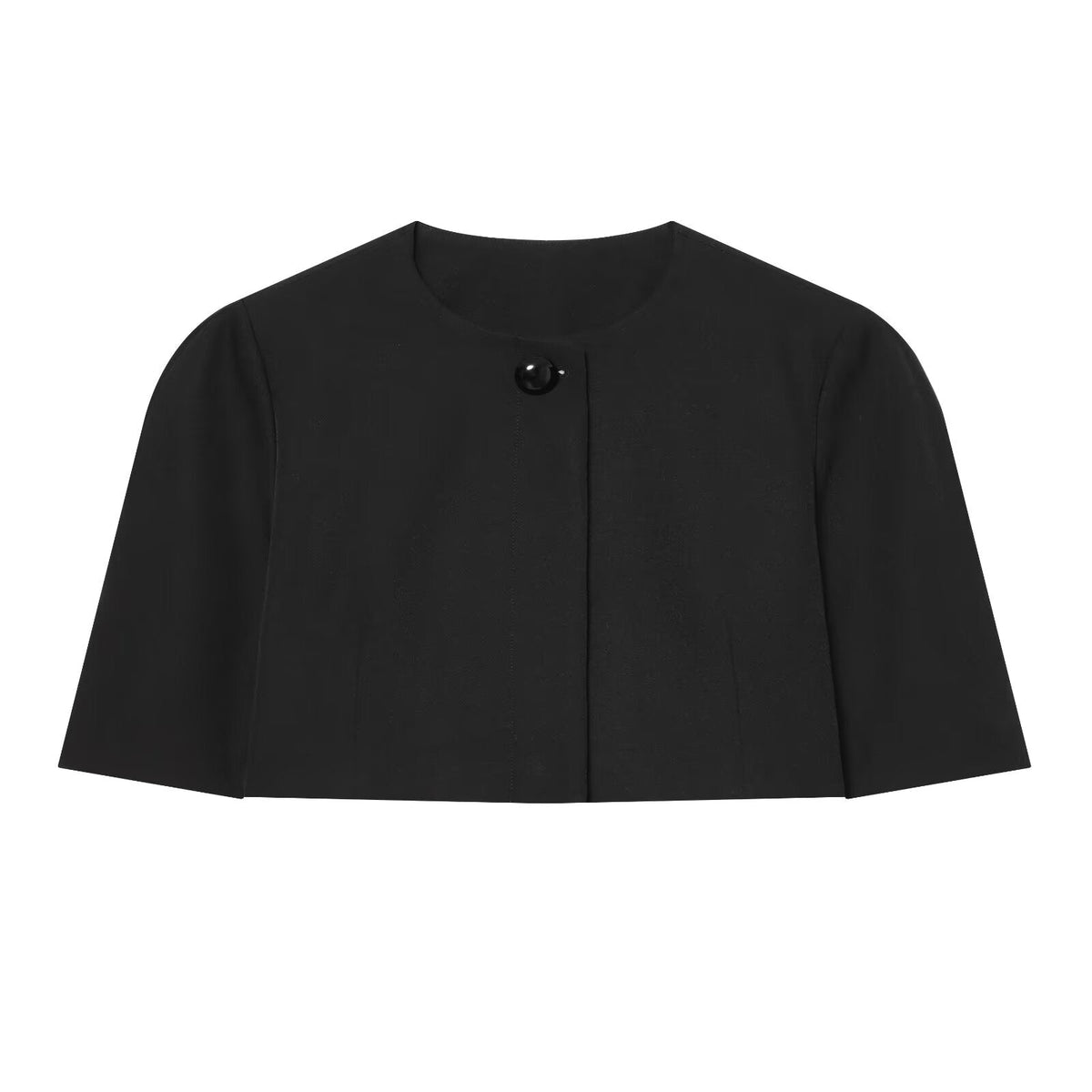 Women's black short one button Blazer Coat