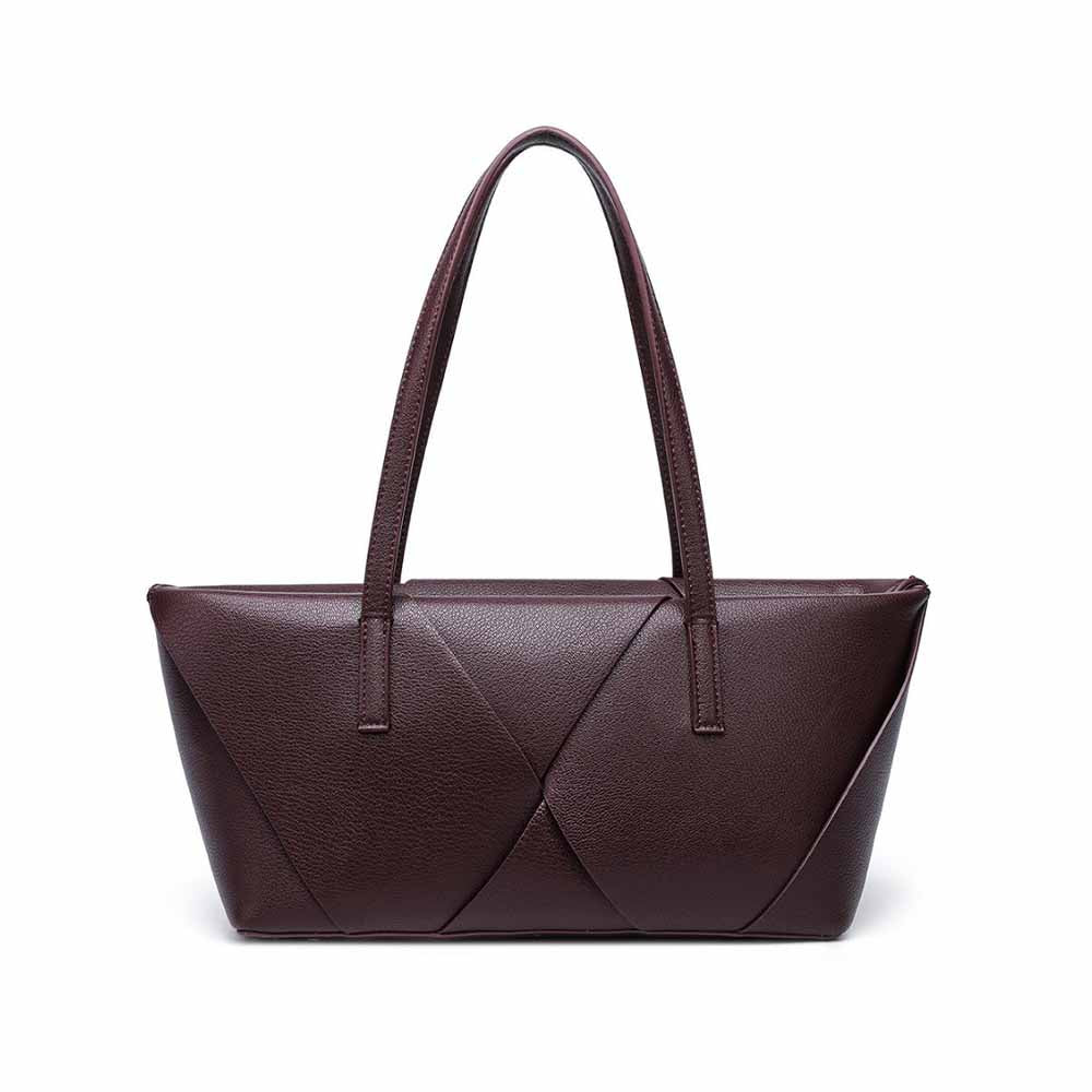 #258 Women's new stitching contrast shoulder bag large commuter handbag