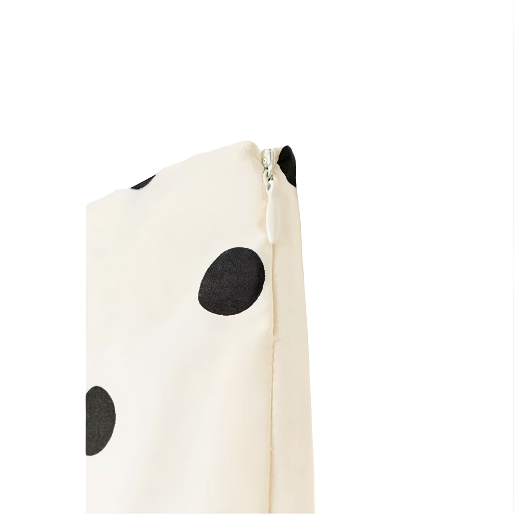 Women's asymmetrical polka dot MIDI skirt