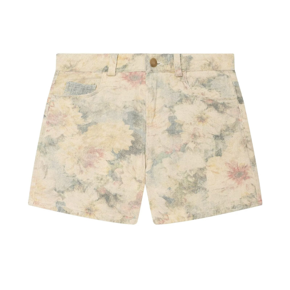 Women's floral printed mid waist shorts