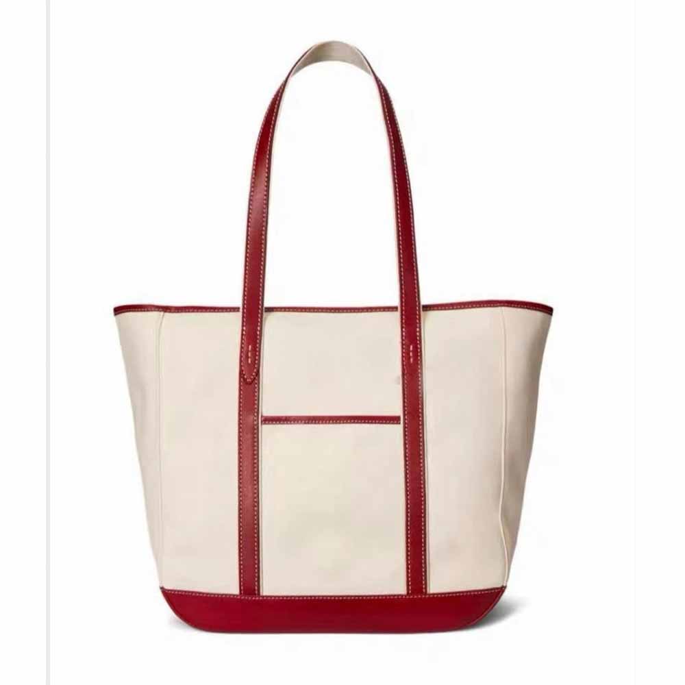 #149 Women's new canvas split shoulder handbag shopping bag