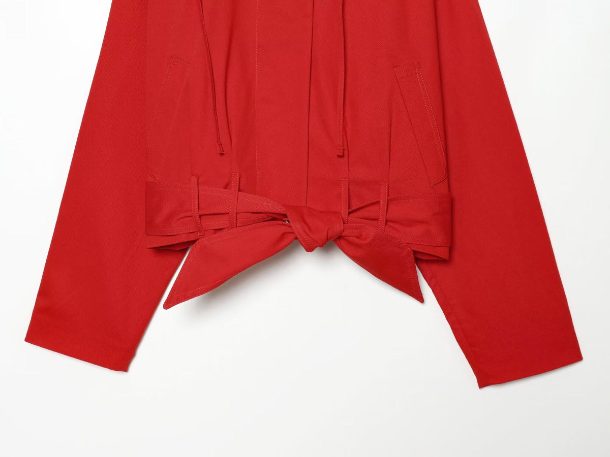 Women's With Bel long sleeved high necked jacket