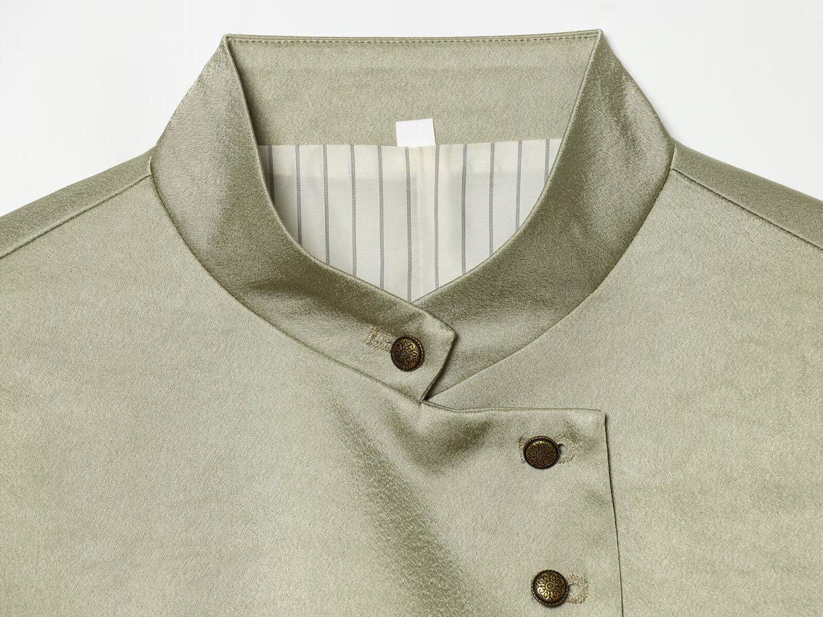 Women's casual semi high neck Blazer Coat