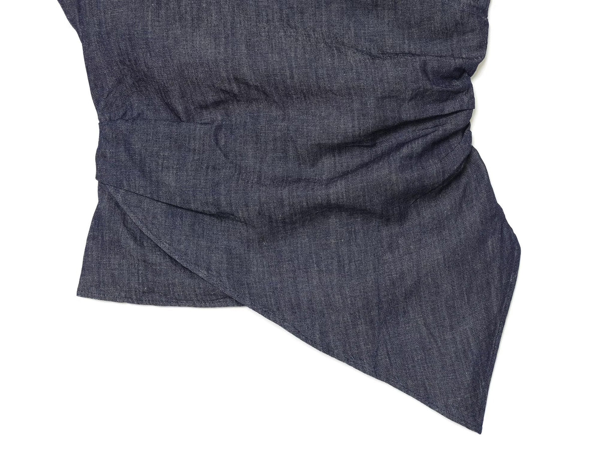 suit Women's 2 pieces pleated asymmetrical top+ wide leg pants