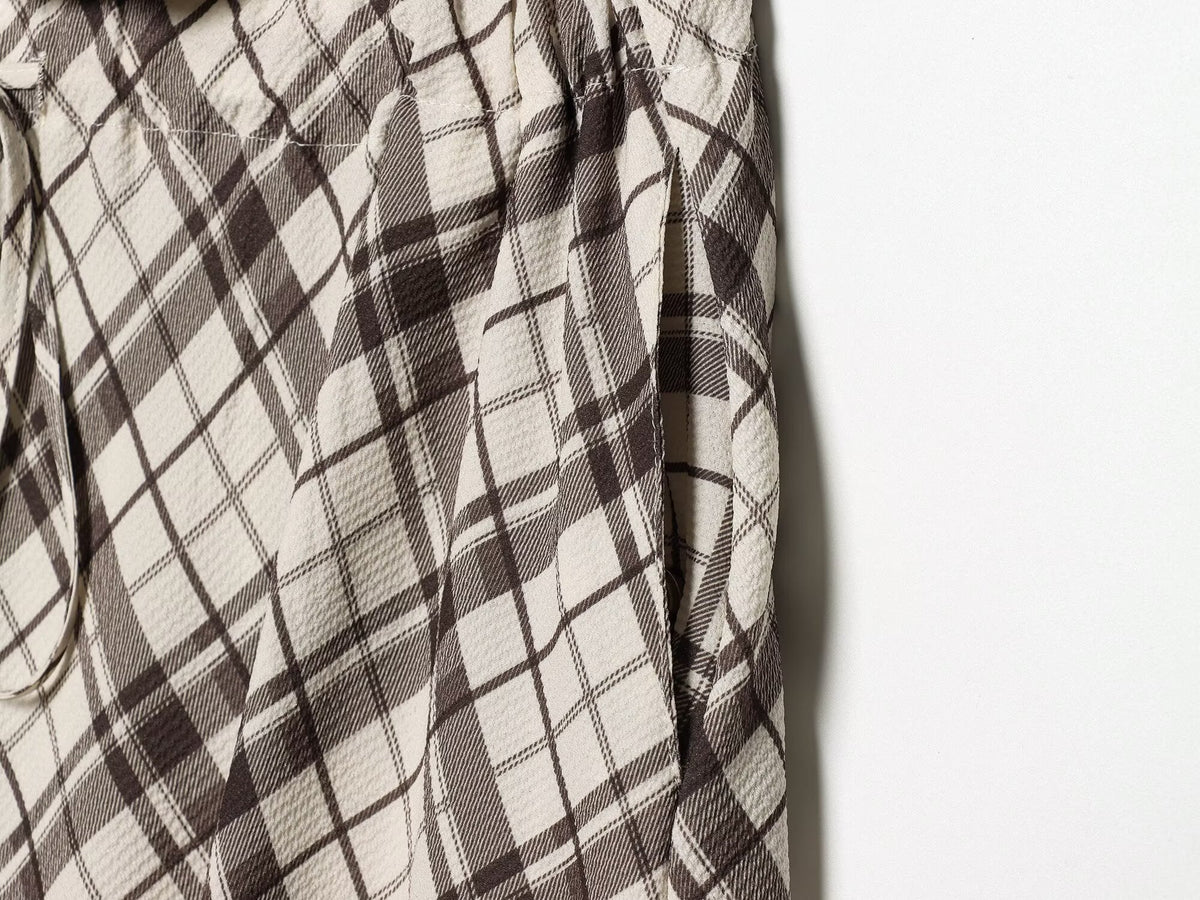 Women's casual versatile plaid MIDI skirt