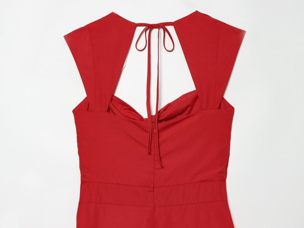 Women's twisted Knot design sleeveless backless dress