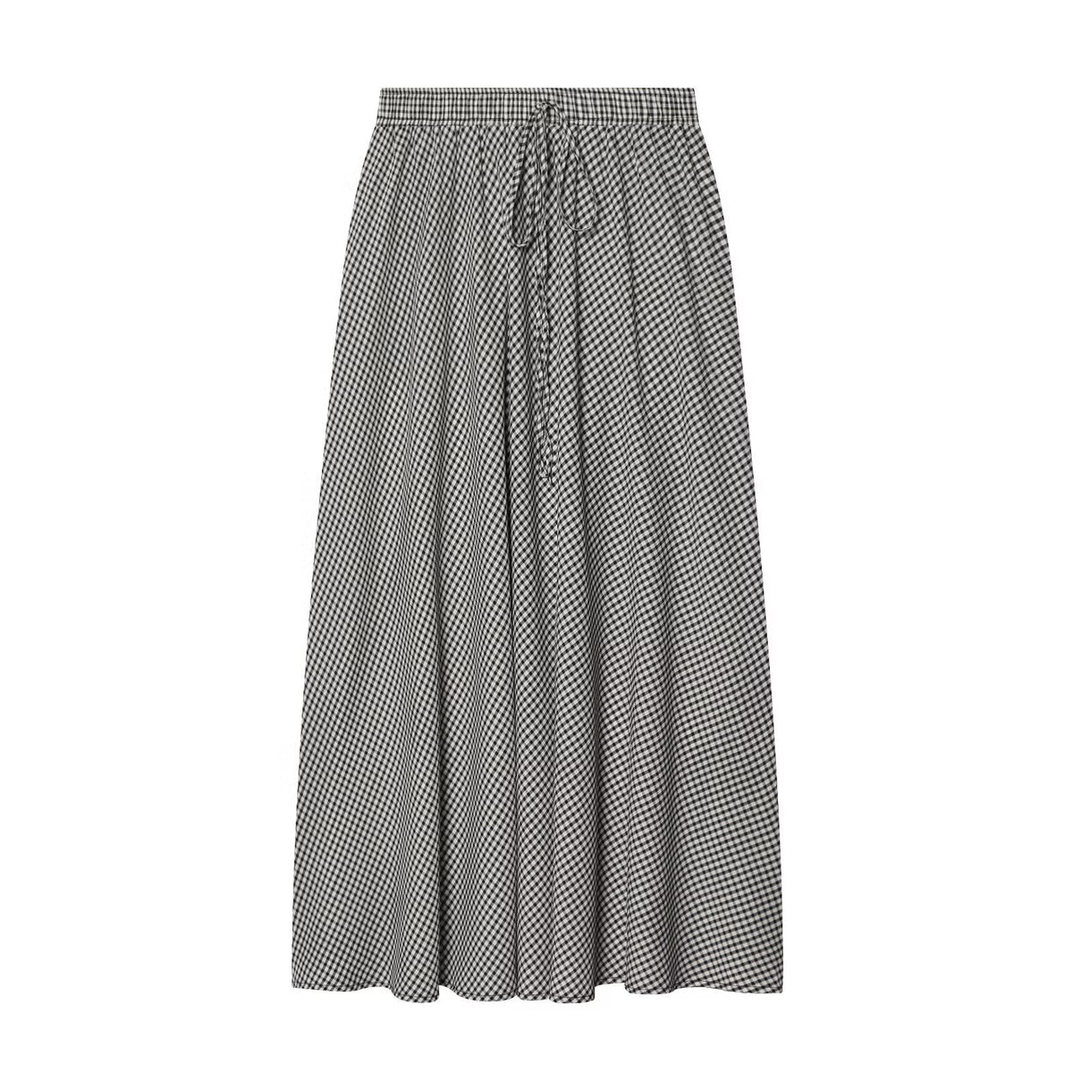 Women's casual plaid MIDI skirt