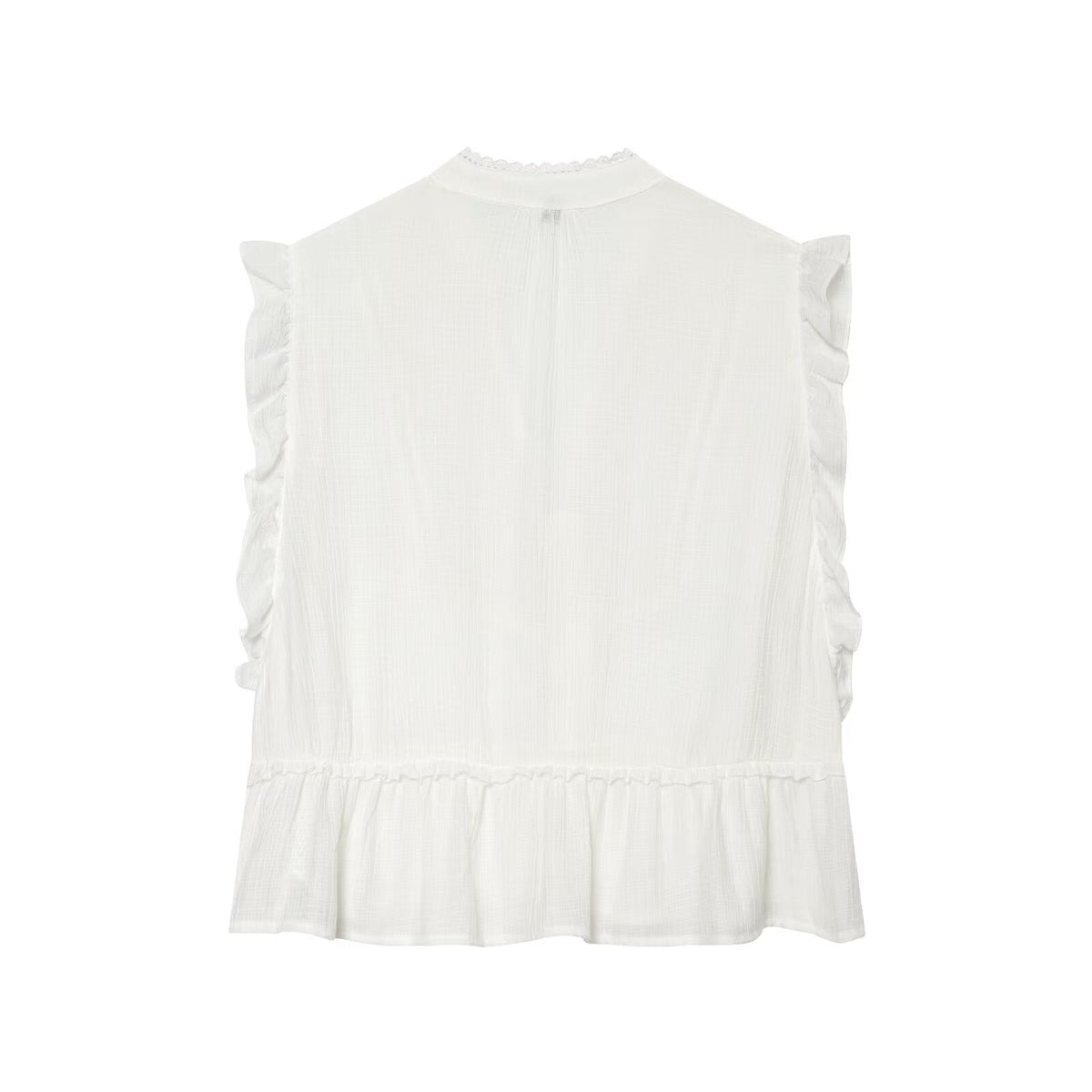 Women's layered decorative embroidered top