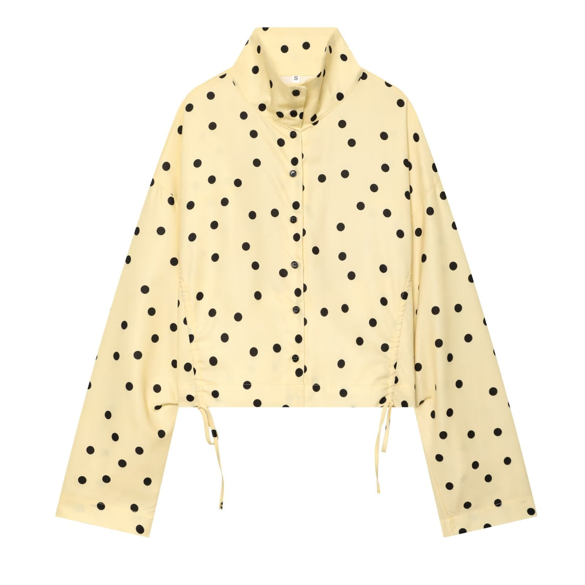 suit Women's 2 pieces short drawstring pleated polka dot Coat+Shorts